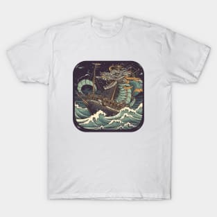 A shipwreck and Dragon T-Shirt